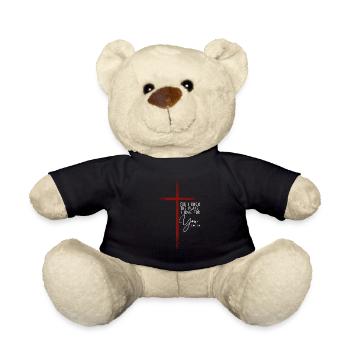 Jeremiah 29:11 Christian Religious Bible Verse - Teddy Bear - black - Front