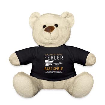 Bassist Bass Spieler Bass Gitarre Geschenkidee - Teddy - Schwarz - Vorne