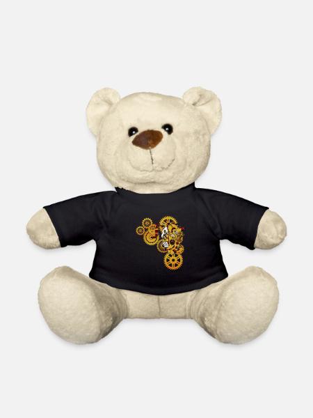 Steampunk, Mechanisches Herz - Teddy - Schwarz