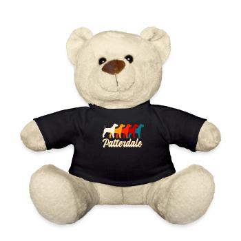 Patterdale, dog lover - Teddy Bear - black - Front