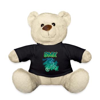 BMX / Bmx Bike / Bike / Gift / Cyclist - Teddy Bear - black - Front