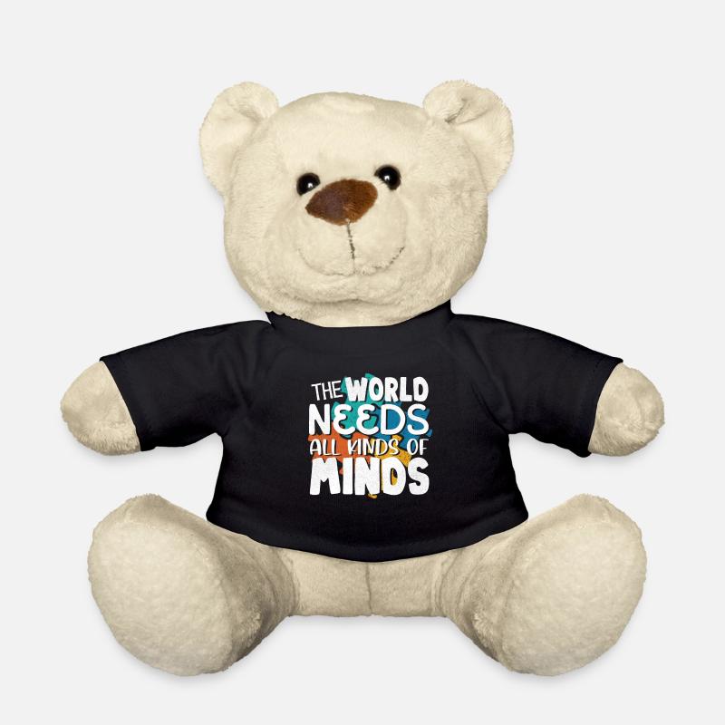 Le monde de l’autisme a besoin de toutes sortes de têtes - Nounours - noir