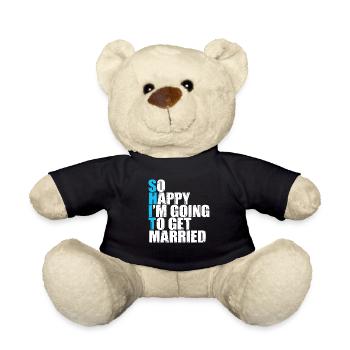 So happy that I will get married - Teddy Bear - black - Front