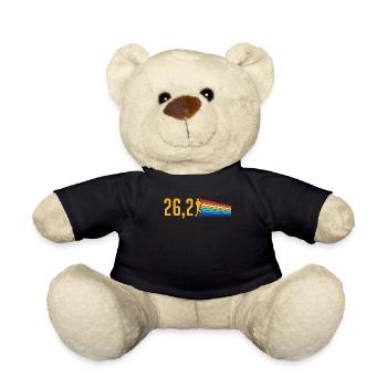 Halbmarathon, Marathon, Läufer - Teddy - Schwarz - Vorne