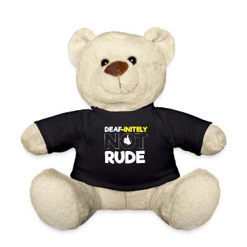 Gehörloser Stolz, Gehör, Behinderte, Taubheit - Teddy - Schwarz - Vorne