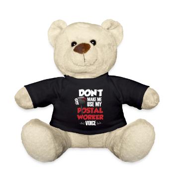 Postal worker, postal worker, postman - Teddy Bear - black - Front