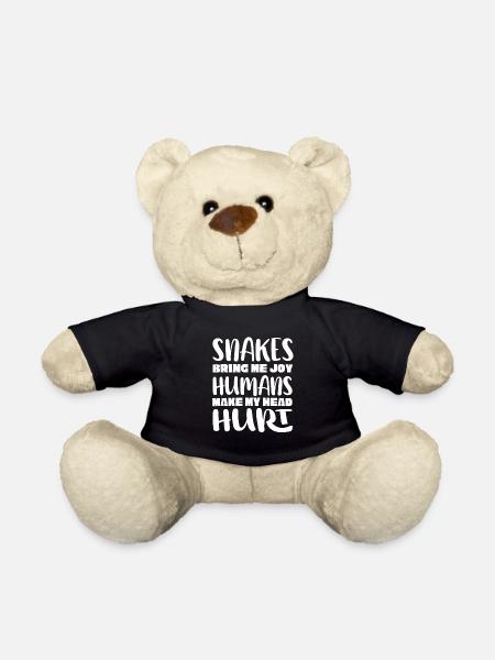 Snake owners, snake lovers, snakes - Teddy Bear - black
