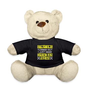 Sprint car races, sprint cars, dirt track races - Teddy Bear - black - Front
