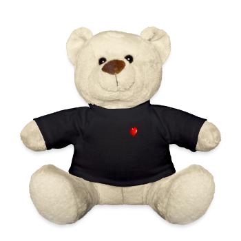 Cœur Amour Amour Idée cadeau Cœur Paroles de bonheur - Nounours - noir - Devant