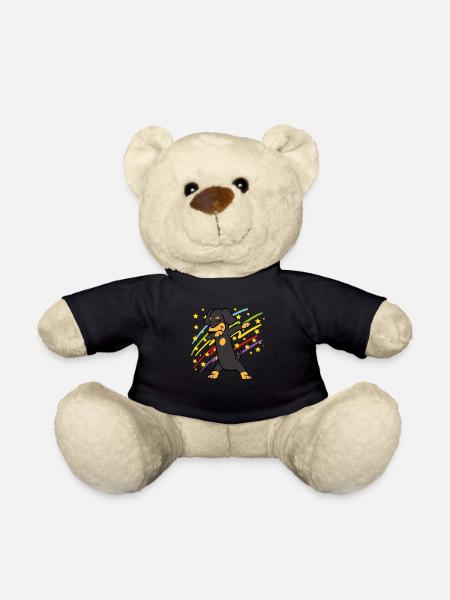 Retro Vintage Party Disco Dabbing Dab Dacke Teckel - Teddy - Schwarz