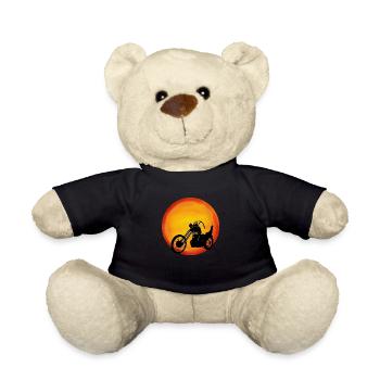 Chopper Sonne, Rocker, Biker - Teddy - Schwarz - Vorne