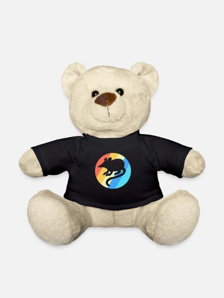 Maus Retro Haustier Geschenk - Teddy - Schwarz