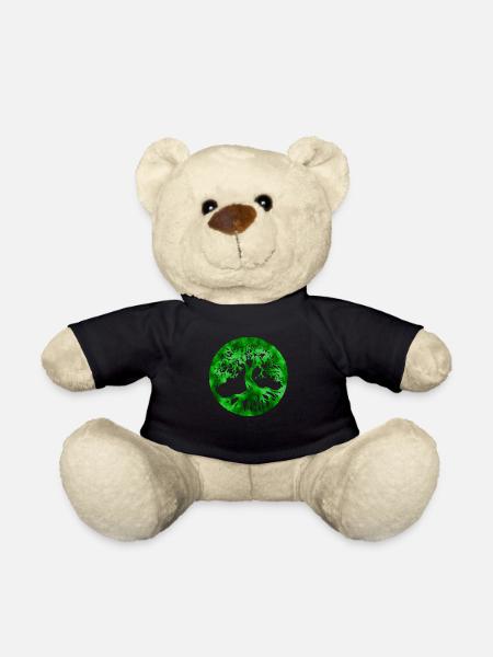 tree of life green - Teddy - Schwarz