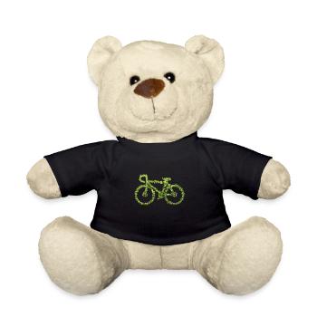 Nachhaltiges Fahrrad Rad Go Green Rennrad Geschenk - Teddy - Schwarz - Vorne