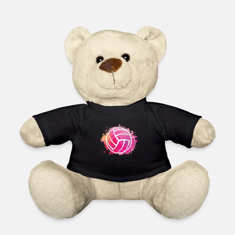Volleyball T-Shirts Mädchen | Team Geschenkidee - Teddy - Schwarz