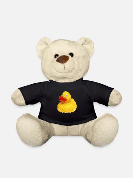 Canard pixel en caoutchouc - Nounours - noir