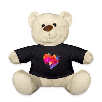 COULEURS ÉCLATÉES AU COEUR - Nounours - noir - Devant