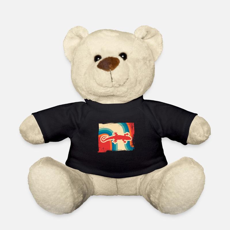 Gecko reptiles retro - Teddy Bear - black