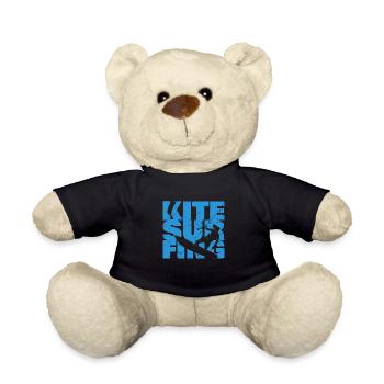 Kitesurfen Kitesurfer kiteboarding Geschenk surfen - Teddy - Schwarz - Vorne