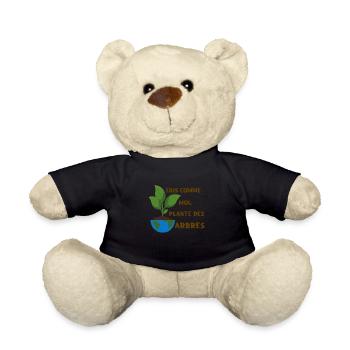 Fais comme moi, plante des arbres - Nounours - noir - Devant