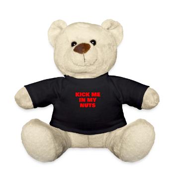 Kick me in my Nuts - Teddy - Schwarz - Vorne
