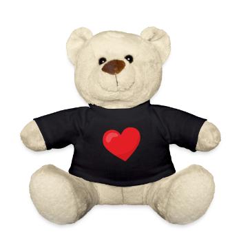 Big heart - Teddy Bear - black - Front