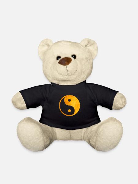 Or Yin Yang, symbole Yin Yang, taoïsme Yin Yang - Nounours - noir