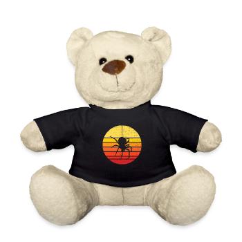 spider and sunset - nature and insect - Teddy Bear - black - Front
