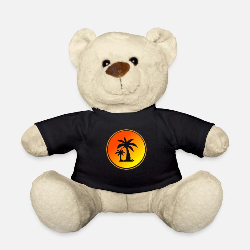 Palmier Cercle Orange Soleil - Nounours - noir
