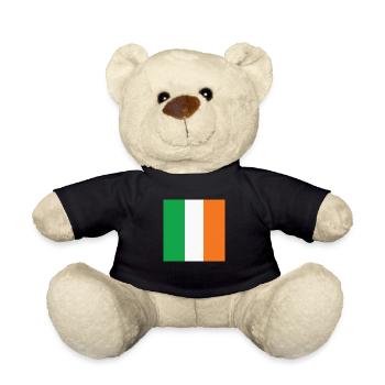 Drapeau de l’Irlande, Fierté irlandaise, Cadeau patriotique d’Irlande - Nounours - noir - Devant