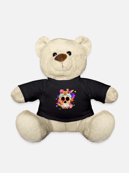 Totenkopf Bunt - Teddy - Schwarz