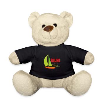 Sailboats - Teddy Bear - black - Front