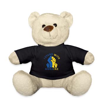I Stand with Ukraine - Teddy - Schwarz - Vorne