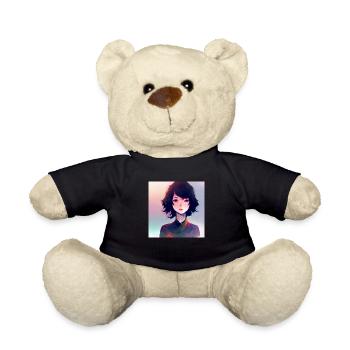 Manga girl - Teddy Bear - black - Front