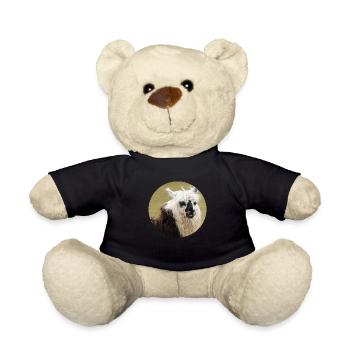 Ein geflecktes Lama - Teddy - Schwarz - Vorne