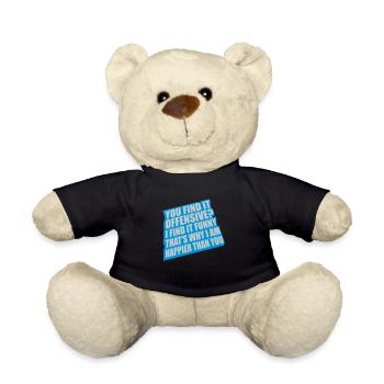 You find it offensive - Teddy Bear - black - Front