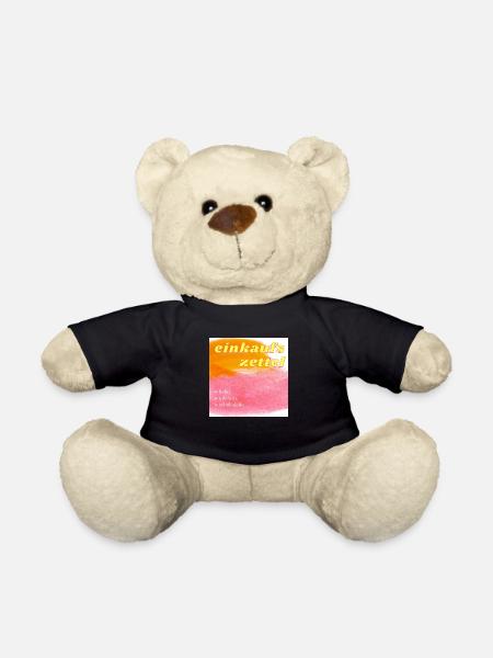 einkaufszettel - Teddy - Schwarz