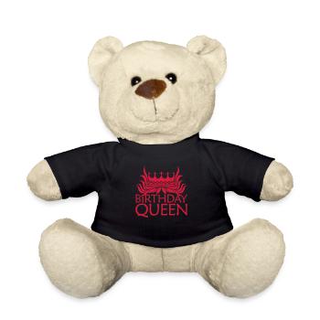 Party Logo Birthday Queen - Teddy Bear - black - Front