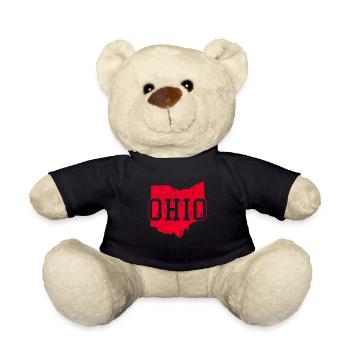 Ohio State Map Vintage - Teddy Bear - black - Front