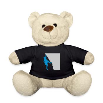 Silhouette Felsen Klettern Bergsteiger - Teddy - Schwarz - Vorne