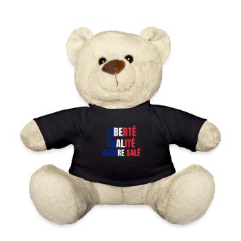 Liberté égalité beurre salé - Nounours - noir - Devant