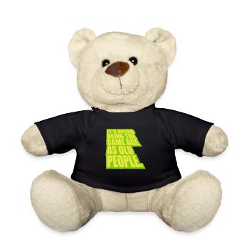 being old people age - Teddy Bear - black - Front