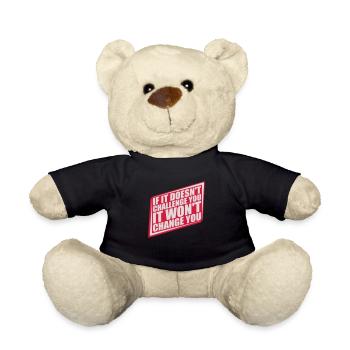 Workout Fitness Motivation Quote - Teddy Bear - black - Front