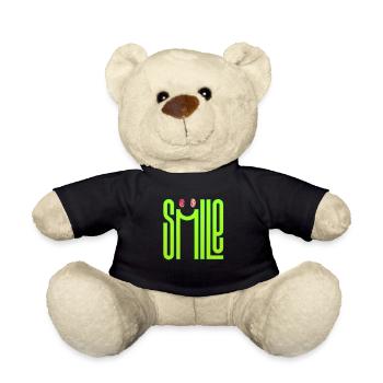 Denke Lächeln Positive Gedanken Glückliche Meditation - Teddy - Schwarz - Vorne