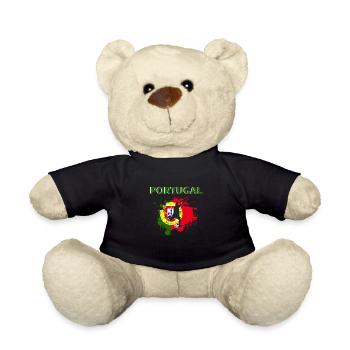 Portugal Football 2022 supporter de Portugal foot - Nounours - noir - Devant