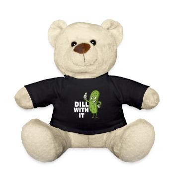 Dill With It Cucumber Pickle - Teddy Bear - black - Front