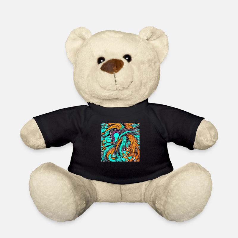 Illustration of a phoenix, vector style - Teddy Bear - black