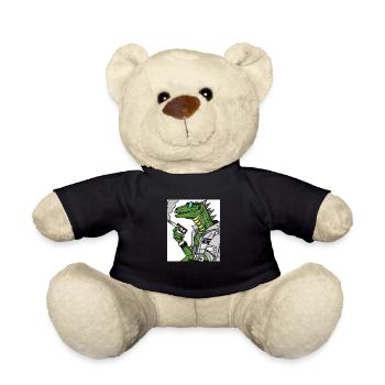dinosaur with cigarette - Teddy - Schwarz - Vorne