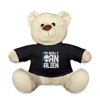 Citation extraterrestre de costume humain - Nounours - noir - Devant