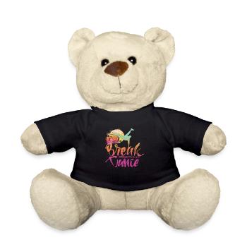 Musik lustige Hip Hop Retro Song Breakdance Party - Teddy - Schwarz - Vorne